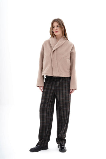 Cappotto corto collo a scialle Lefon W24W-170394
